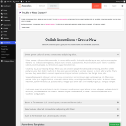 Page screenshot: Accordions &rarr; Create New