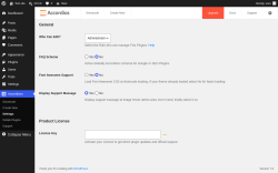 Page screenshot: Accordions &rarr; Settings