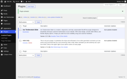 Page screenshot: Plugins &lsaquo; Test site &mdash; WordPress