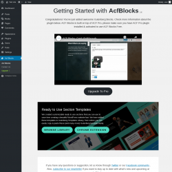 Page screenshot: Acf Blocks