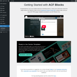 Page screenshot: ACF Blocks