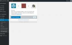 Page screenshot: ACF import/export ‹ Test site — WordPress