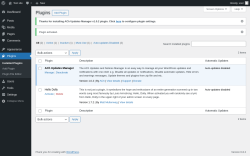 Page screenshot: Plugins ‹ Test site — WordPress