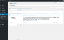 Page screenshot: Plugins ‹ Test site — WordPress