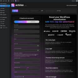 Page screenshot: Actirise 