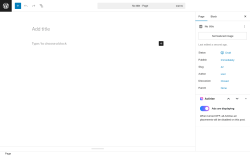 Page screenshot: Add Page ‹ Test site — WordPress