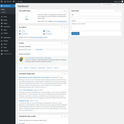 Page screenshot: Dashboard ‹ Test site — WordPress