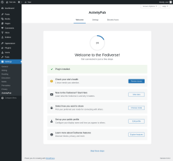 Page screenshot: Welcome ‹ Test site — WordPress