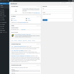 Page screenshot: Dashboard ‹ Test site — WordPress