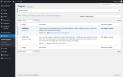 Page screenshot: Plugins &lsaquo; Test site &mdash; WordPress