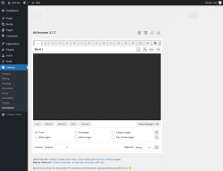 Page screenshot: Settings &rarr; Ad Inserter