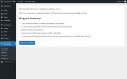 Page screenshot: AEH Speed Optimization &rarr; Affiliation