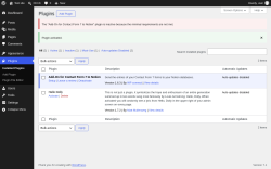 Page screenshot: Plugins &lsaquo; Test site &mdash; WordPress