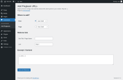 Page screenshot: Comments  → Add Pingbacks