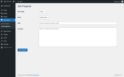 Page screenshot: Comments  → Add Pingbacks