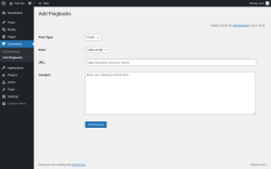 Page screenshot: Comments  → Add Pingbacks