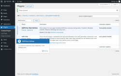 Page screenshot: Plugins ‹ Test site — WordPress