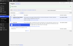 Page screenshot: Plugins &lsaquo; Test site &mdash; WordPress
