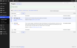 Page screenshot: Plugins &lsaquo; Test site &mdash; WordPress