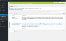 Page screenshot: Plugins ‹ Test site — WordPress
