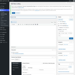 Page screenshot: aDirectory &rarr; Add New Listing