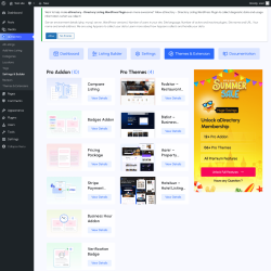 Page screenshot: aDirectory &rarr; Themes & Extensions