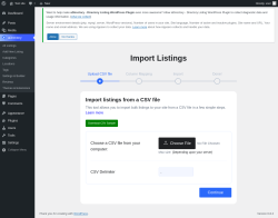Page screenshot: aDirectory &rarr; Import / Export