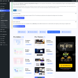 Page screenshot: aDirectory &rarr; Themes & Addons