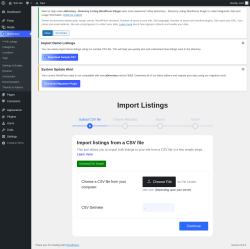 Page screenshot: aDirectory &rarr; Import / Export