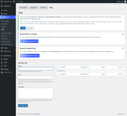 Page screenshot: aDirectory &rarr; All Listings &rarr; Tags