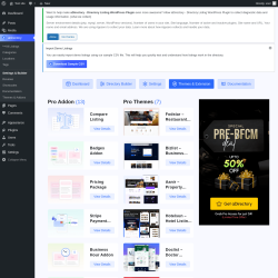 Page screenshot: aDirectory &rarr; Themes & Addons