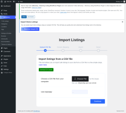 Page screenshot: aDirectory &rarr; Import / Export