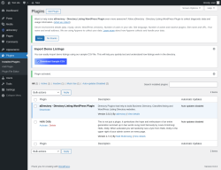 Page screenshot: Plugins &lsaquo; Test site &mdash; WordPress