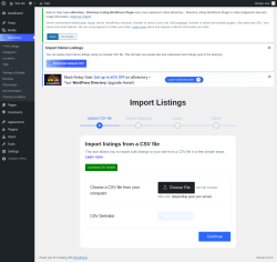 Page screenshot: aDirectory &rarr; Import / Export