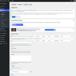 Page screenshot: aDirectory &rarr; All Listings &rarr; Categories