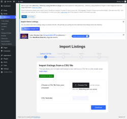 Page screenshot: aDirectory &rarr; Import / Export