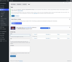 Page screenshot: aDirectory &rarr; All Listings &rarr; Tags