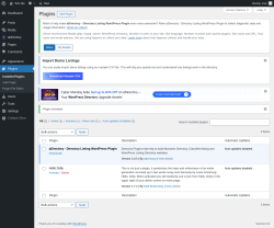 Page screenshot: Plugins &lsaquo; Test site &mdash; WordPress
