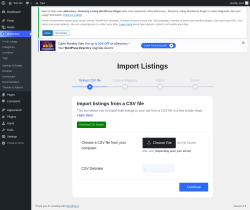 Page screenshot: aDirectory &rarr; Import / Export