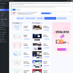 Page screenshot: aDirectory &rarr; Themes & Addons