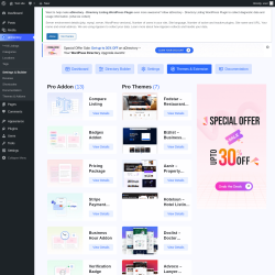 Page screenshot: aDirectory &rarr; Themes & Addons