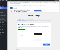 Page screenshot: aDirectory &rarr; Import / Export