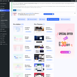 Page screenshot: aDirectory &rarr; Themes & Addons