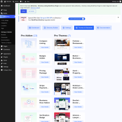Page screenshot: aDirectory &rarr; Themes & Addons