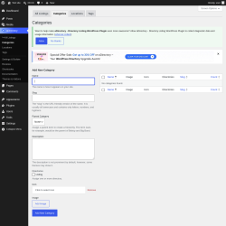 Page screenshot: aDirectory &rarr; All Listings &rarr; Categories