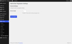 Page screenshot: Settings &rarr; Admin Bar Pagination