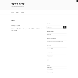 Page screenshot: Test site &ndash; Just another WordPress site