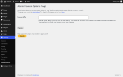 Page screenshot: Settings &rarr; Admin Favicon