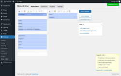 Page screenshot: Settings &rarr; Menu Editor
