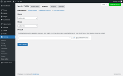 Page screenshot: Settings &rarr; Menu Editor &rarr; Redirects